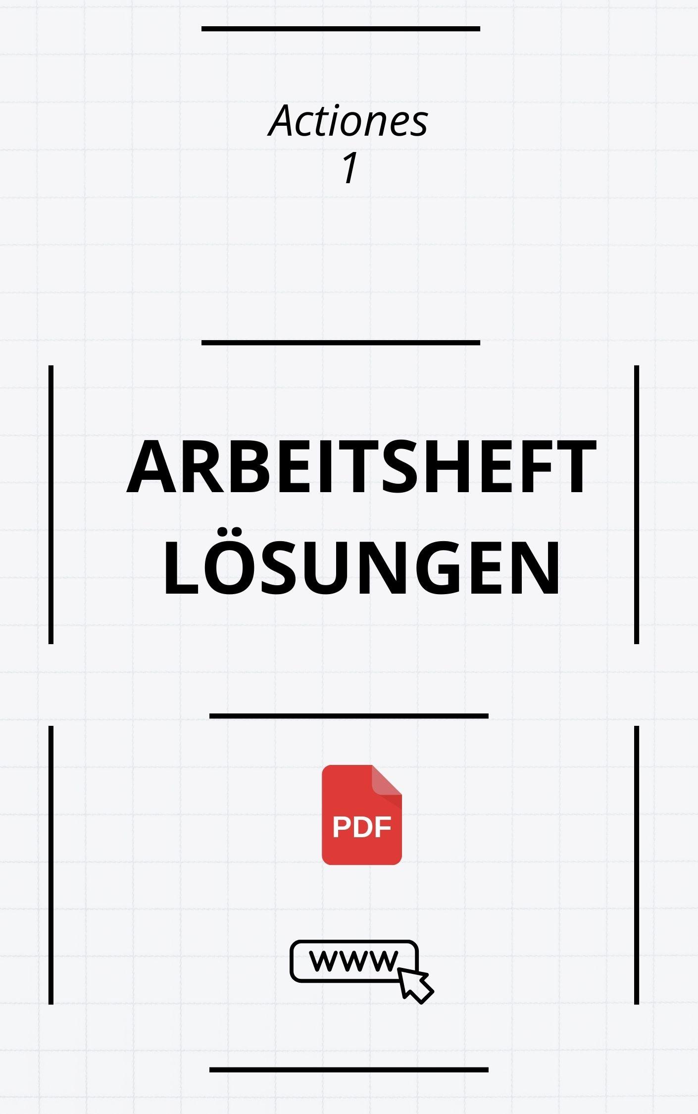 Actiones 1 Arbeitsheft Lösungen