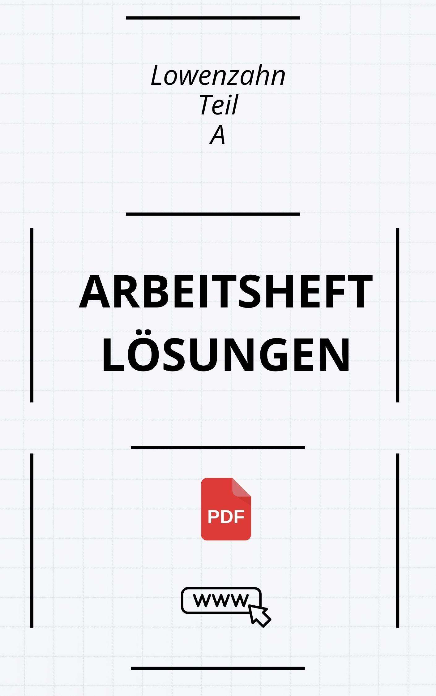 Löwenzahn Teil A Arbeitsheft Lösungen